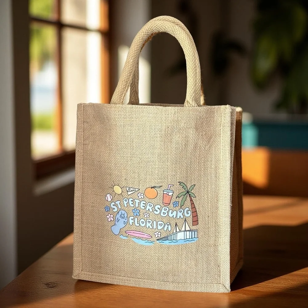 St. Petersburg, Florida Tote Bags | Handmade Wedding Welcome Bags / Favor Bags - Picture 7 of 9